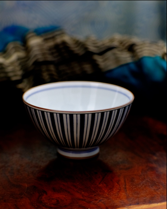 Sumie Ceramic Tea Cup, 240ml Stripes