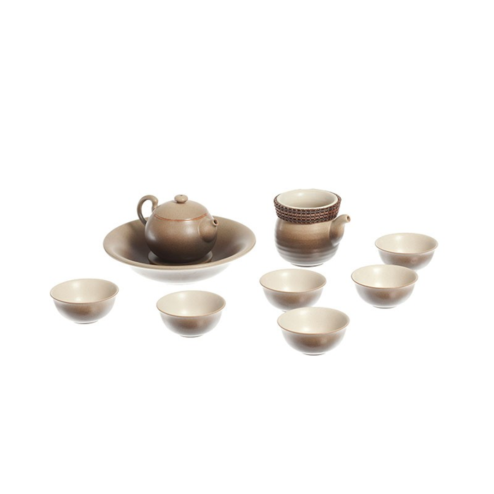 Lin's Ceramics Studio 9 pcs grey ceramic set