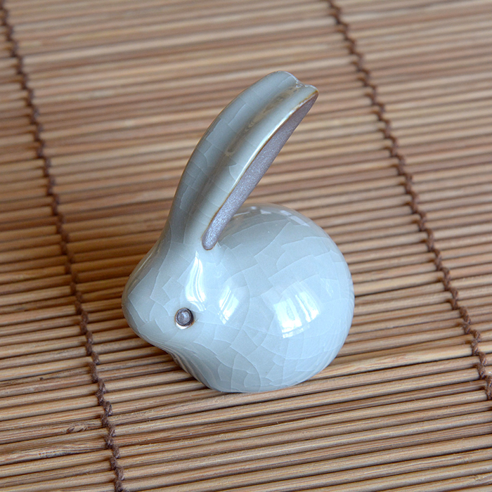 Ceramic Rabbit Tea Figurine