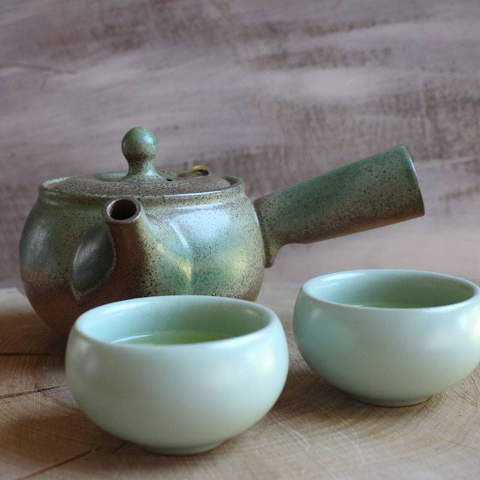 Kyusu Japanese Tokoname green ceramic 330 ml