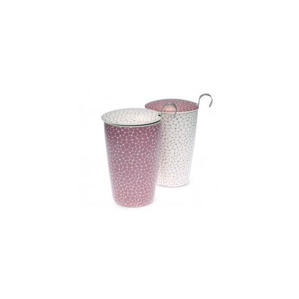 TAZZA TE TISANA CERAMICA SCOTTISH Con Coperchio e Filtro 400 CC