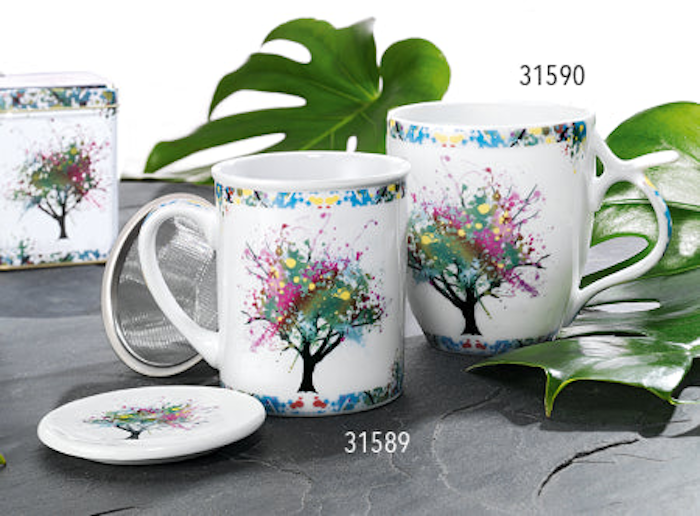 Porcelain Mug "Watercolor Tree" 350 cl image